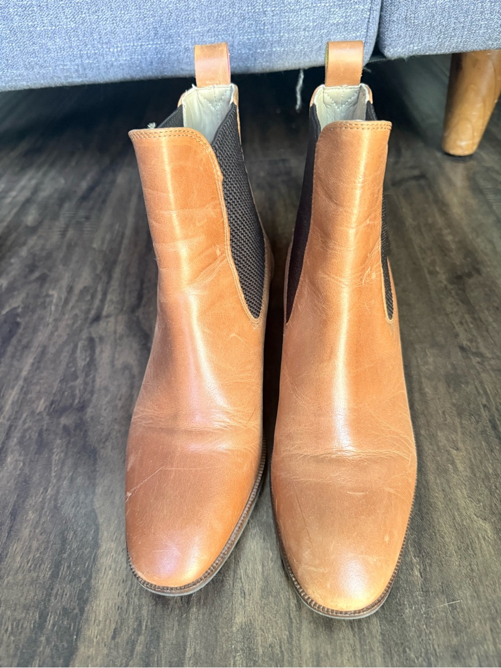 Joules Westbourne Tan Leather Chelsea Boots Ankle Boots Size 7